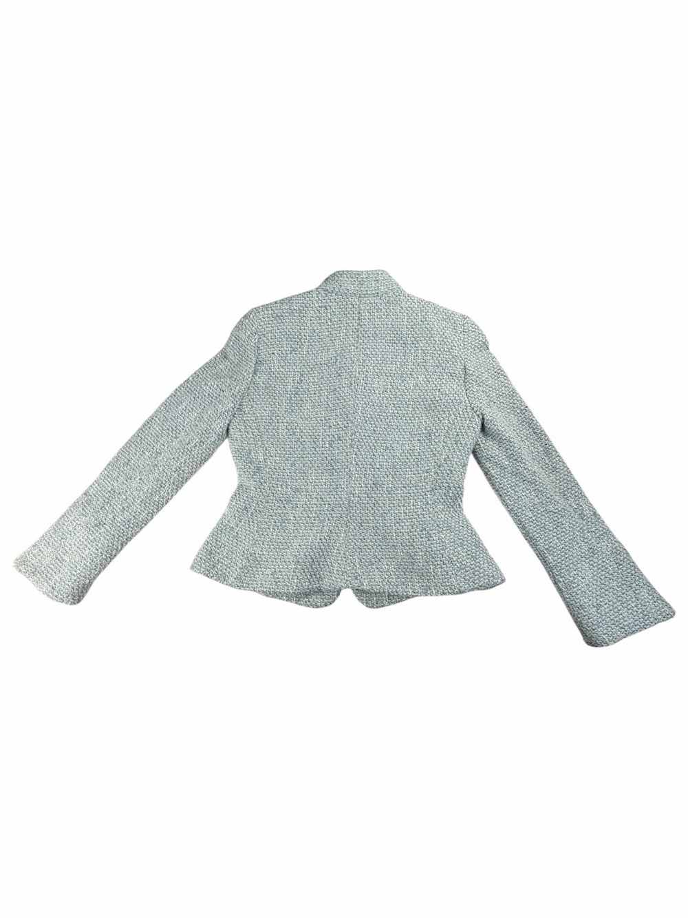 Vintage Armani Collezioni Women’s Tweed Sequin Baby Blue Wool Blazer/Jacket 6 - Picture 6 of 10